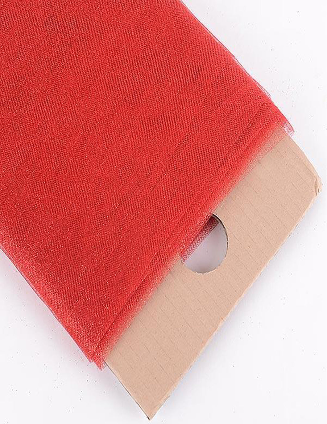 Red Glitter Tulle Fabric Bolt 54