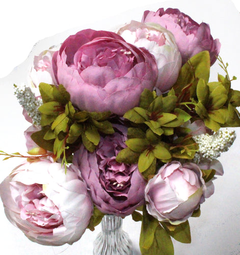 Lavender Peony Silk 8 Head