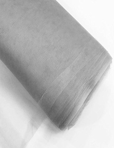 Silver Tulle Fabric Bolt 54